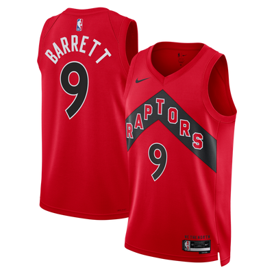 Toronto Raptors Nike Icon Edition Swingman Jersey - Red - RJ Barrett