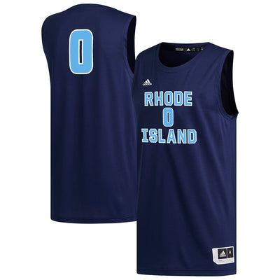 #0 Rhode Island Rams adidas Replica Basketball Jersey - Navy