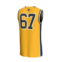 West Virginia Mountaineers GameDay Greats Lightweight Collegiate Basketball Fashion Jersey - Gold