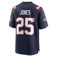New England Patriots Marcus Jones Nike Navy Game Player Jersey