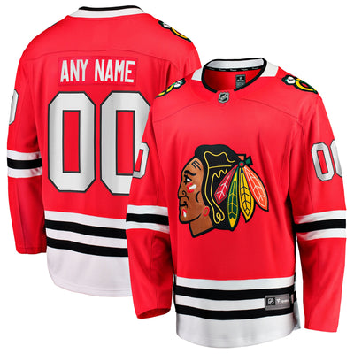 Chicago Blackhawks Fanatics Red Home Breakaway Custom Jersey