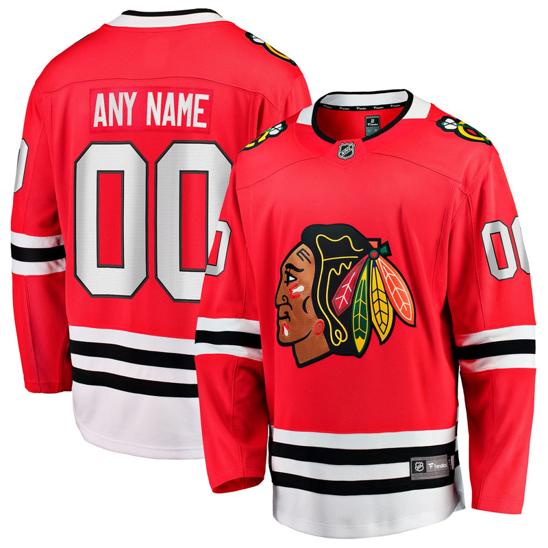 Chicago Blackhawks Fanatics Red Home Breakaway Custom Jersey