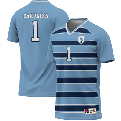 #1 North Carolina Tar Heels GameDay Greats Lightweight Soccer Fashion Jersey - Carolina Blue/Navy