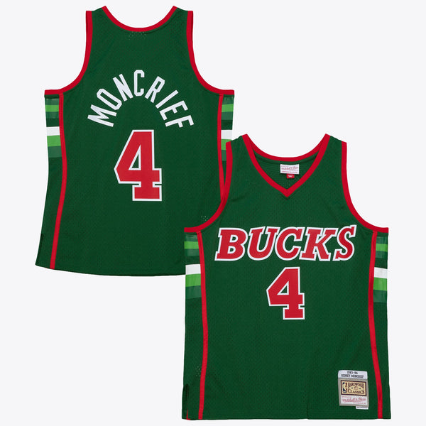 Milwaukee Bucks Mitchell & Ness Sidney Moncrief 1983 Dark Authentic Jersey - Burgundy/Green