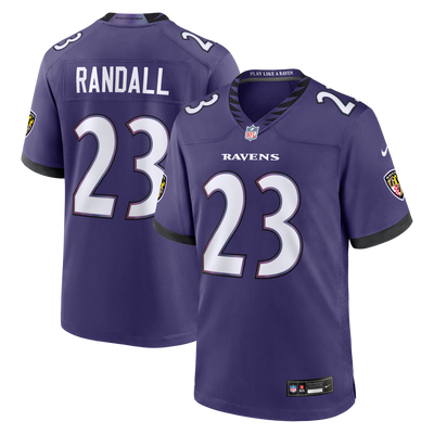 Baltimore Ravens Adam Randall Nike Purple Team Game Jersey