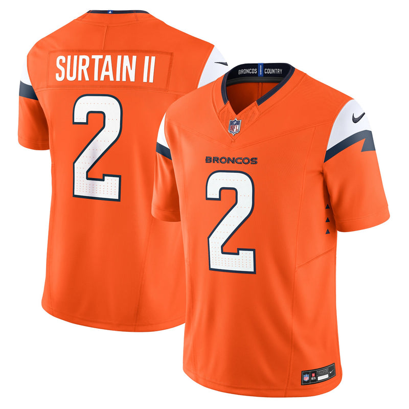 Denver Broncos Patrick Surtain II Nike Orange Team Vapor F.U.S.E. Limited Jersey