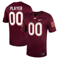 Virginia Tech Hokies Nike NIL Pick-A-Player Football Game Jersey - Maroon
