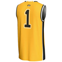 #1 Missouri Tigers GameDay Greats Lightweight Basketball Jersey - Gold