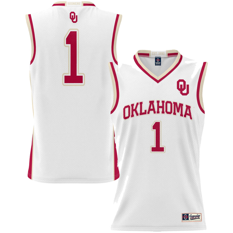 #1 Oklahoma Sooners GameDay Greats Lightweight Basketball Jersey - White