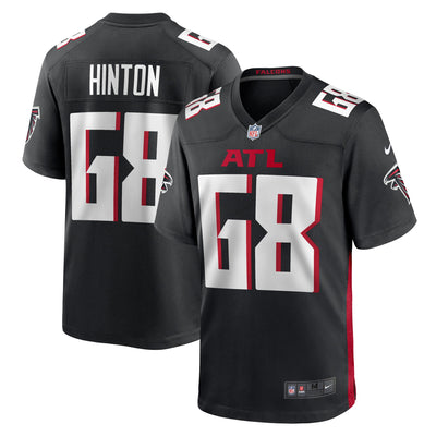 Atlanta Falcons Kyle Hinton Nike Black Team Game Jersey