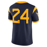 Nike #24 Navy West Virginia Mountaineers Game Jersey