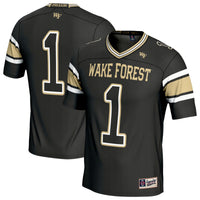 #1 Wake Forest Demon Deacons GameDay Greats Lightweight Football Fashion Jersey - Black