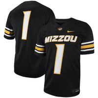 Nike #1 Black Missouri Tigers Untouchable Football Replica Jersey