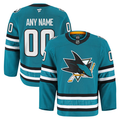 San Jose Sharks Fanatics Teal Home Authentic Pro Custom Jersey