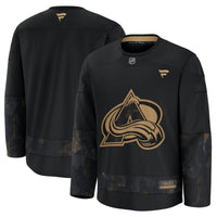 Colorado Avalanche Fanatics Black 2024 Military Appreciation Practice Jersey