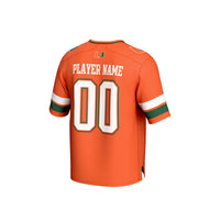 Miami Hurricanes GameDay Greats Adult Lightweight Collegiate Football NIL Pick-A-Player Fashion Jersey - Orange