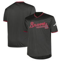 Atlanta Braves Profile Charcoal Big & Tall Pop Fashion Jersey