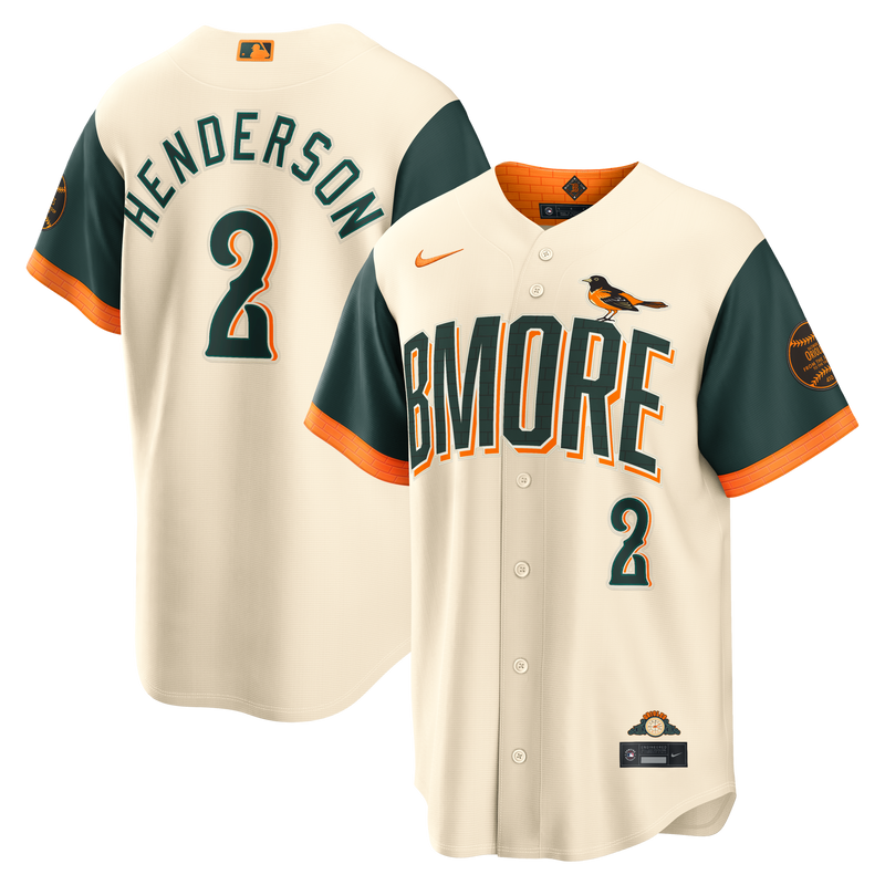 Baltimore Orioles Gunnar Henderson Nike Cream 2026 City Connect Stadium Jersey