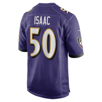 Baltimore Ravens Adisa Isaac Nike Purple Team Game Jersey