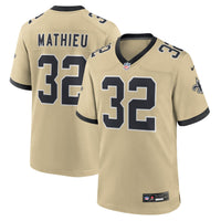 New Orleans Saints Tyrann Mathieu Nike Gold Gameday Golds Alternate Game Player Jersey