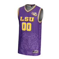 LSU Tigers GameDay Greats NIL Pick-A-Player Basketball Icon Print Lightweight Jersey - Purple