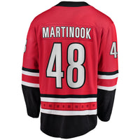 Carolina Hurricanes Jordan Martinook Fanatics Red Alternate Breakaway Player Jersey