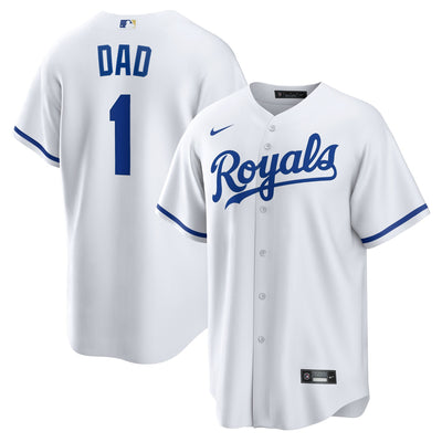 Kansas City Royals Nike White #1 Dad Home Replica Jersey