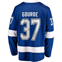 Tampa Bay Lightning Yanni Gourde Fanatics Blue Home Breakaway Jersey