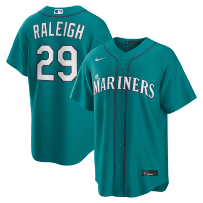 Seattle Mariners Cal Raleigh Nike Teal Alternate Replica Jersey