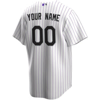 Colorado Rockies Nike White Home Replica Custom Jersey