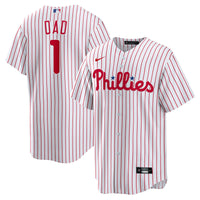 Philadelphia Phillies Nike White #1 Dad Home Replica Jersey