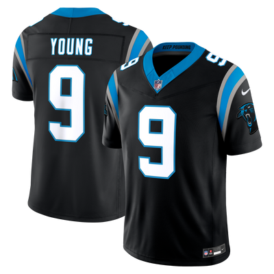 Carolina Panthers Bryce Young Nike Black Team Vapor F.U.S.E. Stitched Limited Jersey