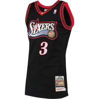 Mitchell & Ness Allen Iverson Black Philadelphia 76ers 1997 Hardwood Classics Authentic Jersey