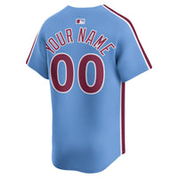 Philadelphia Phillies Nike Light Blue Alternate Limited Custom Jersey