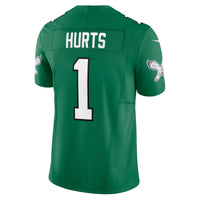 Philadelphia Eagles Jalen Hurts Nike Kelly Green Vapor F.U.S.E. Limited Jersey