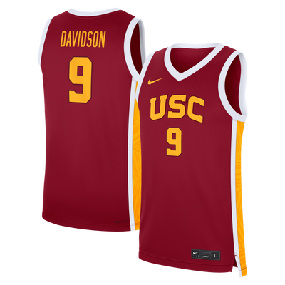 Nike Jazzy Davidson Cardinal USC Trojans Road Replica Basketball Jersey