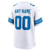 Detroit Lions Nike White Custom Game Jersey