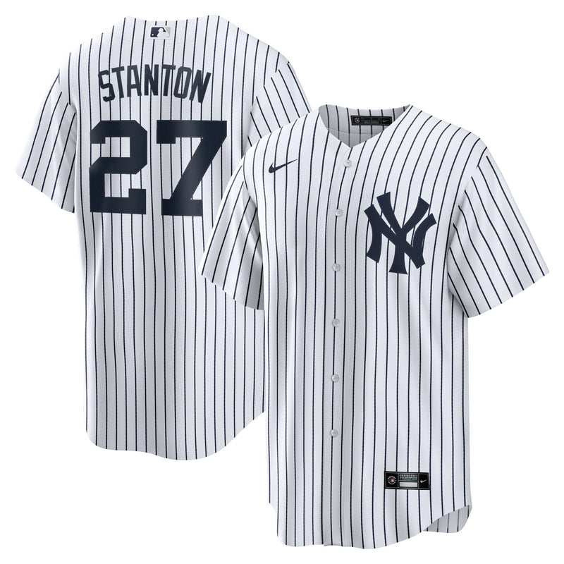 New York Yankees Giancarlo Stanton Nike White Home Replica Player Name Jersey