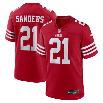 San Francisco 49ers Deion Sanders Nike Scarlet Team Retired Player Game Jersey
