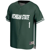 #1 Michigan State Spartans GameDay Greats Lightweight Baseball Jersey - Green