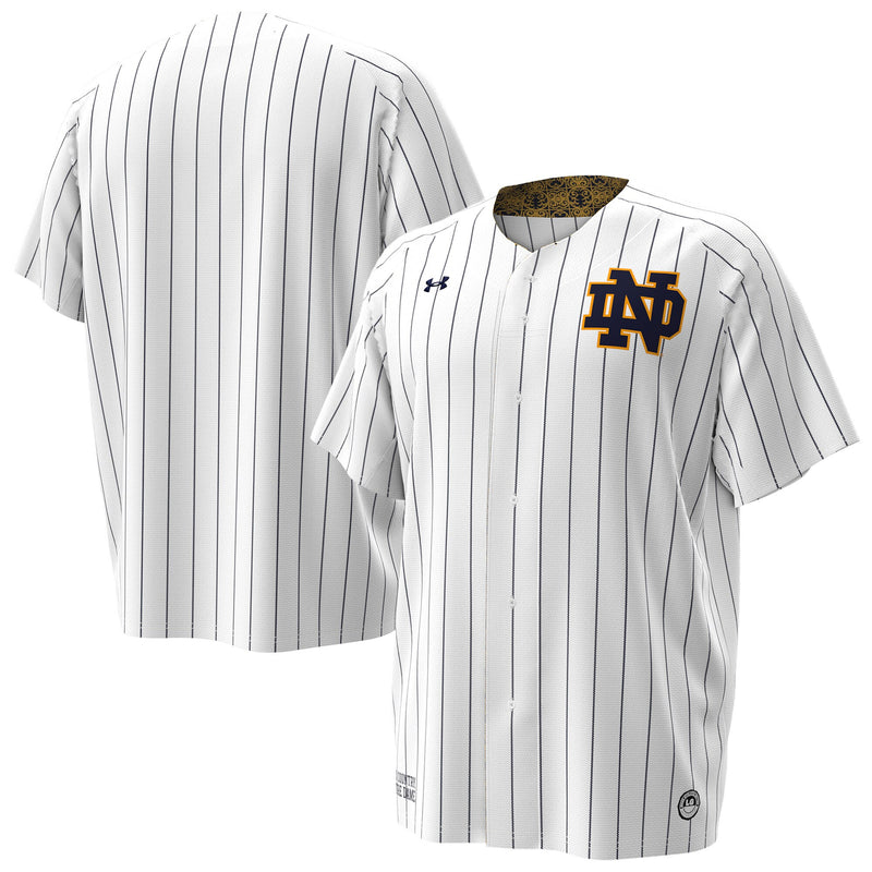 Notre Dame Fighting Irish Under Armour Replica Baseball Jersey - White