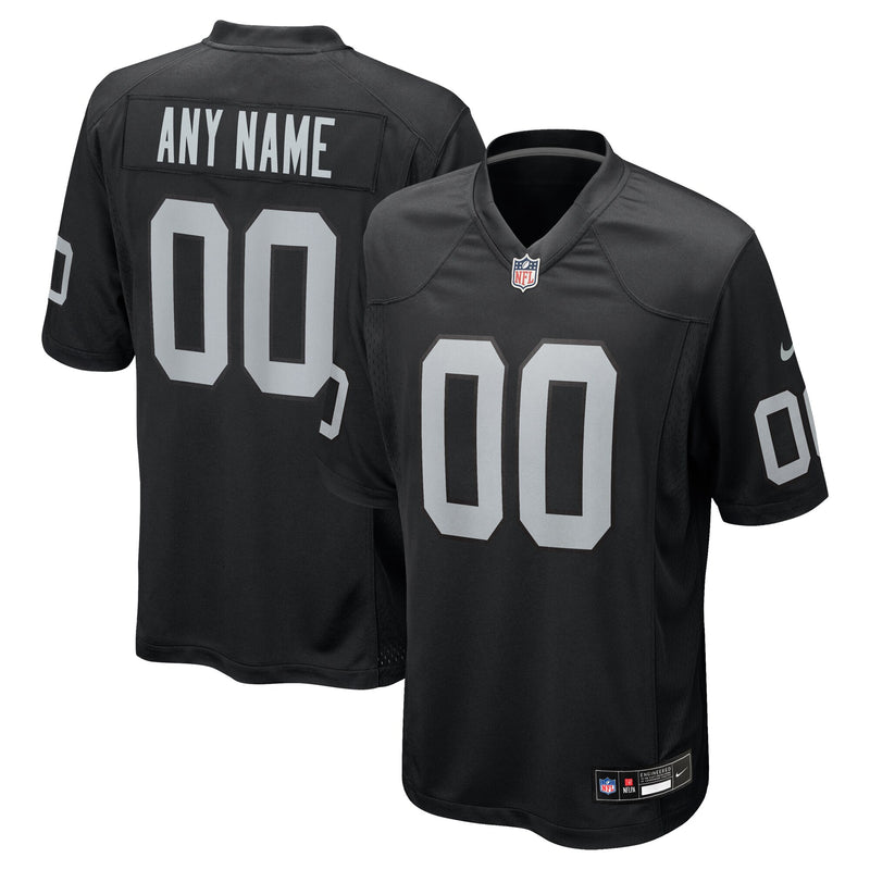 Las Vegas Raiders Nike Black Custom Game Jersey