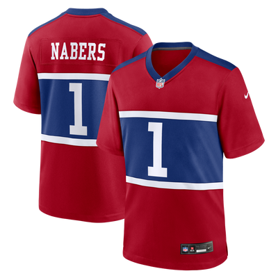 New York Giants Malik Nabers Nike Century Red Alternate Game Jersey