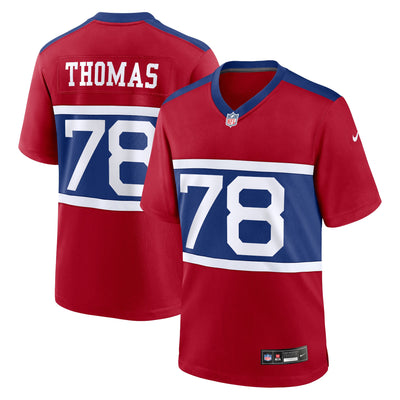 New York Giants Andrew Thomas Nike Century Red Alternate Player Game Jersey