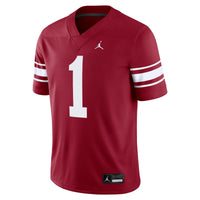 #1 Oklahoma Sooners Jordan Brand Throwback Alternate Game Jersey - Crimson