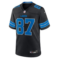 Detroit Lions Sam LaPorta Nike Black 2nd Alternate Game Jersey