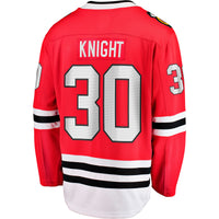 Chicago Blackhawks Spencer Knight Fanatics Red Home Breakaway Jersey