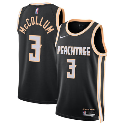 Nike Atlanta Hawks 2025/26 Nike City Edition Swingman Jersey - Black - CJ McCollum
