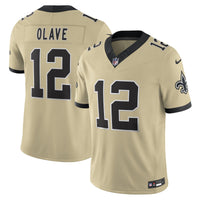 New Orleans Saints Chris Olave Nike Gold Alternate Gameday Golds Alternate Vapor F.U.S.E. Limited Jersey