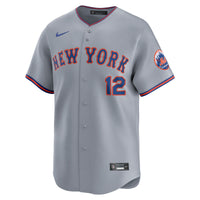 New York Mets Francisco Lindor Nike Gray Road Limited Player Jersey